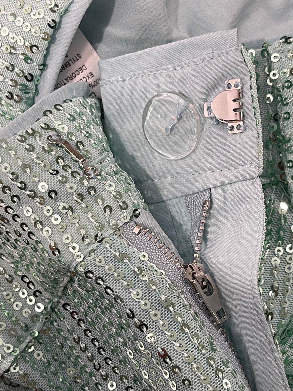 Baevely Mint Sequin Shorts Sparkly Festival Glitter Glam Rave Birthday Party Hot - Picture 10 of 10
